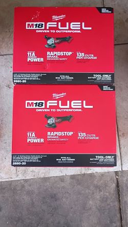 Milwaukee fuel 4"1/2 braking grinder paddle switch tool only. $149 each