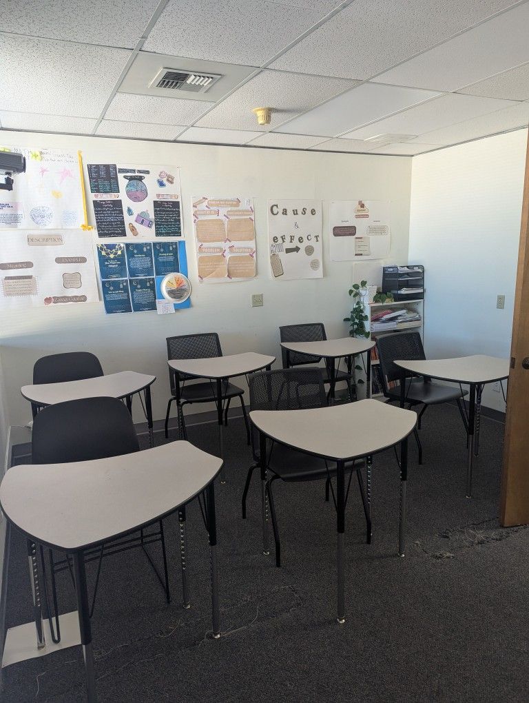 School classroom desks