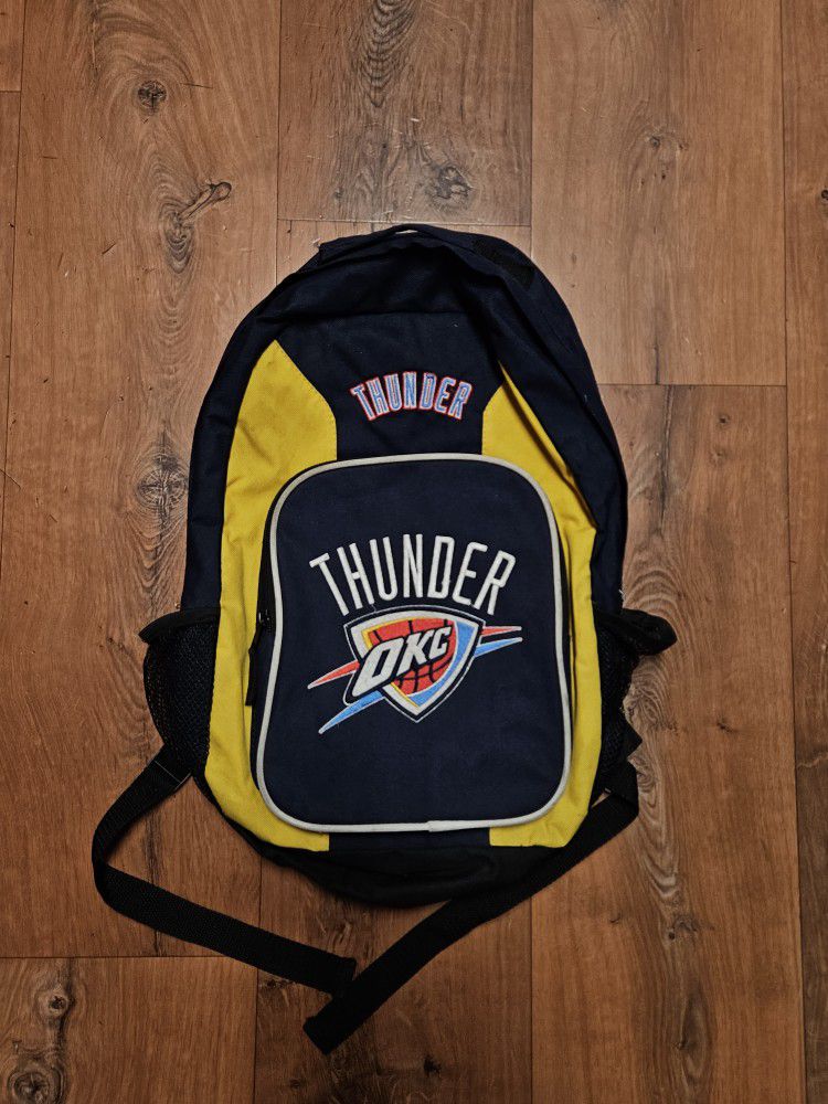 OKC Basketball Team Oklahoma City Thunder Backpack Zip NBA