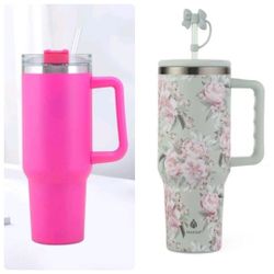 Pink 40oz Tumbler & Floral Manna 40oz Tumbler