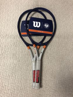 2X New Wilson Ultra 100 Roland Garros Limited Edition Tennis Racquets Grip Size 4 3/8