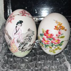 Hand Painted Vintage Japanese Eggs