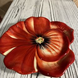 Fitz and Floyd Classic Poppies Dish