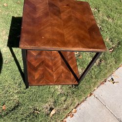 Wood End Table Accent Side Table 