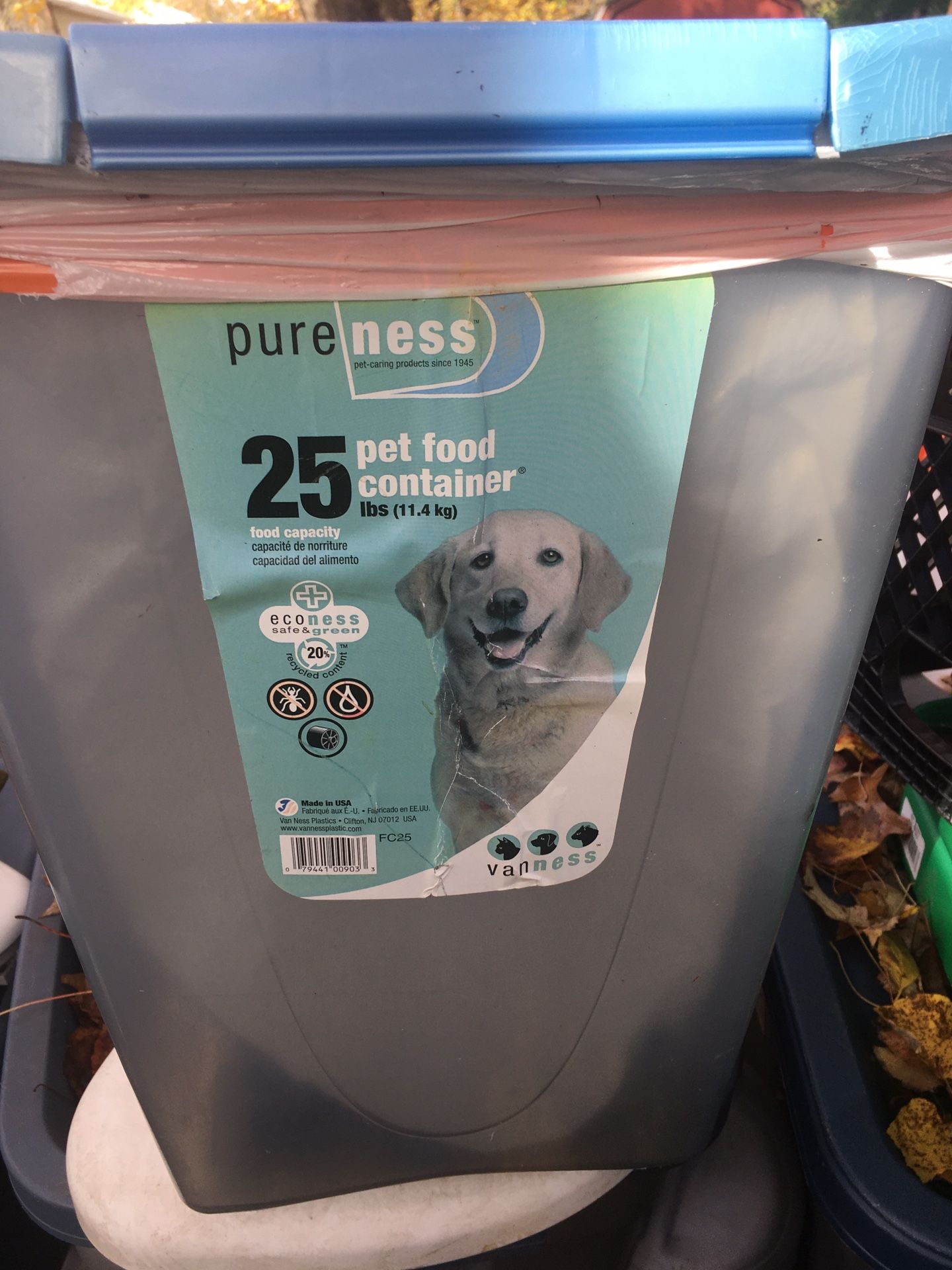Nice pet food container on wheels only $10 firm