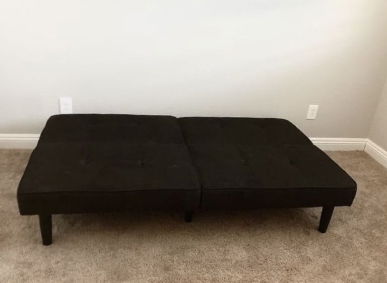 Dark brown futon