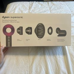 Dyson super sonic hair dryer with all attachments