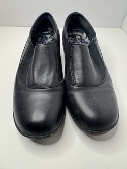 Skechers Black Leather Memory Foam Comfort Loafers Women's Size 8.5