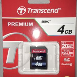 Transcend Ultimate Flash Memory Card - 4 GB - Class 10 - SDHC - NEW!