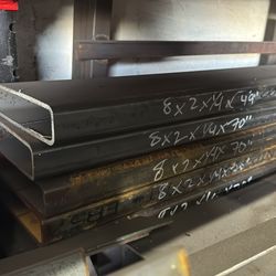 Steel Tube 8” x 2” x 70”  $25 Each