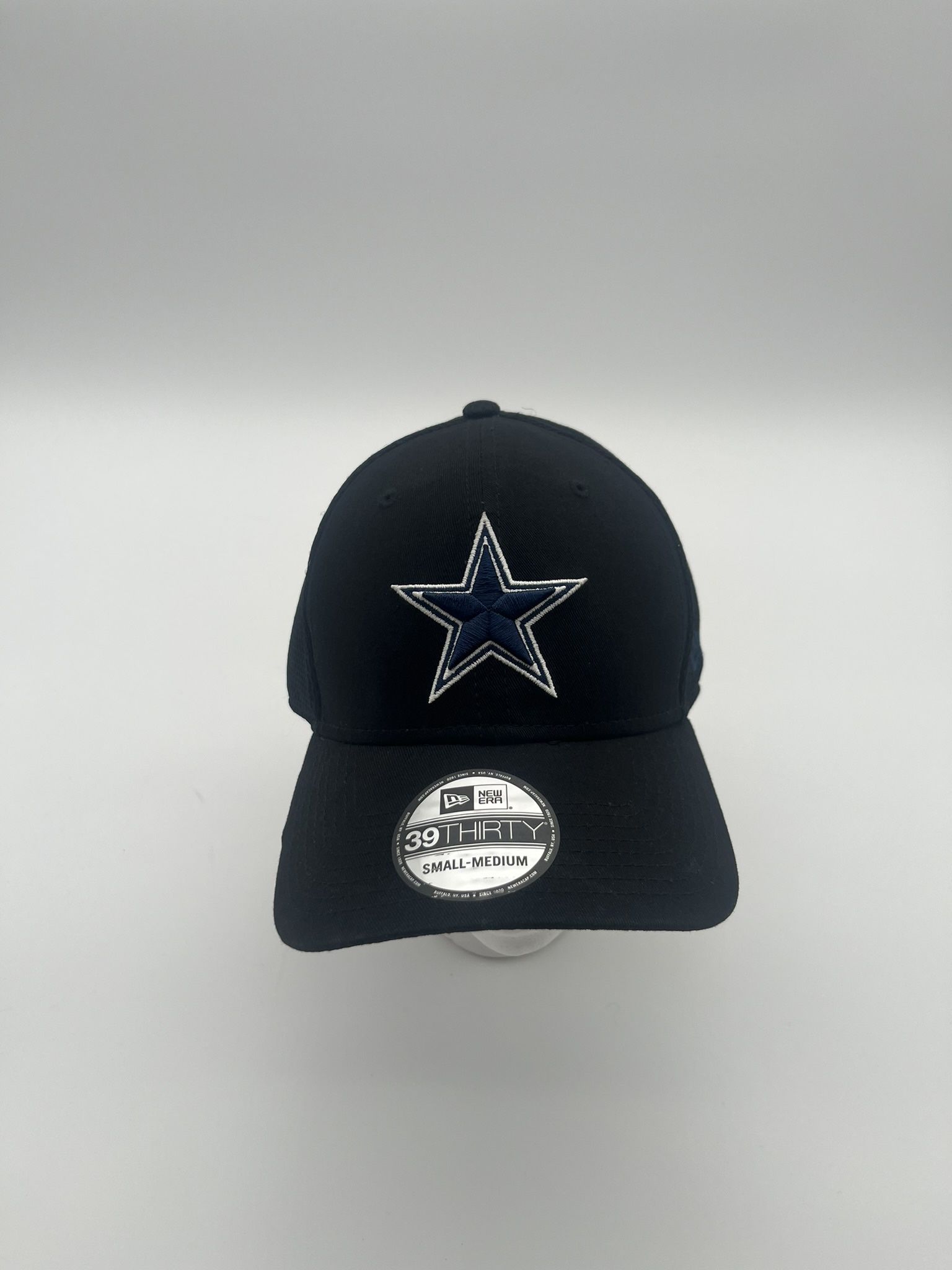 (45) Blue Star Black Hat New Era Hat Size Medium 