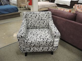 Patterned Accent Chair - Black And White | Armchair