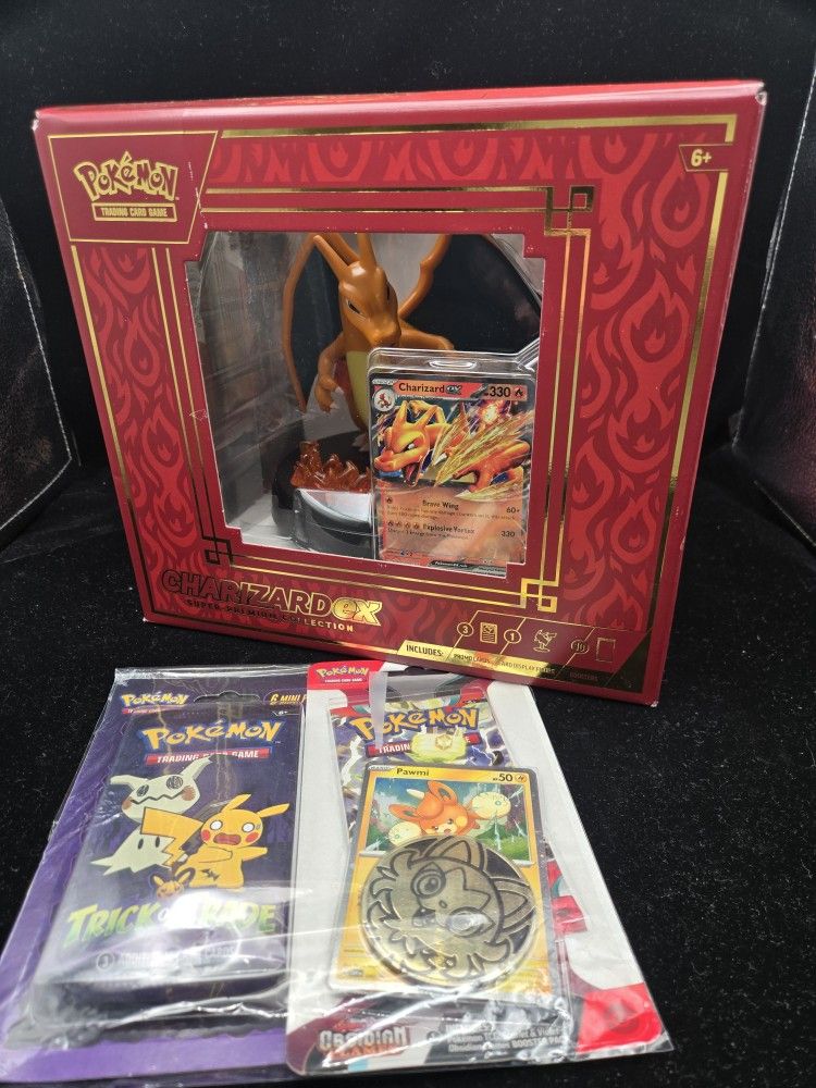 Pokemon Charizard EX Super Premium Collection Box Sealed Plus Blister Packs