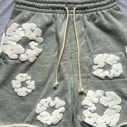Small Gray Denim Tear Short