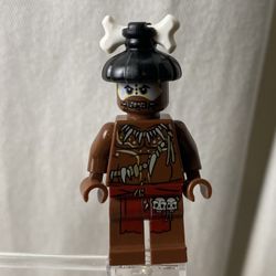Lego Minifigure poc009 Cannibal 2 White Face Paint 2011 Pirates Of The Caribbean (Rare Collectors Item!)