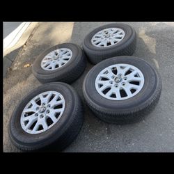4 - 245/70r17 6x5.5 6x139.7 Tacoma Tundra 4Runner Yukon Tahoe Wheels Rims Good 99% Treads Tires 2025 DOT
