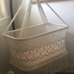 Macrame hanging cheap bassinet