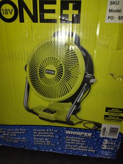 Ryobi 18V ONE+ Whisper Series Cordless misting Fan