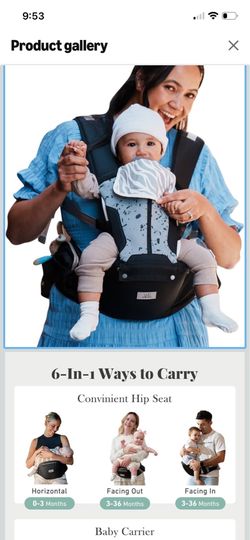 6-in-1 Baby Carrier with Hip Seat