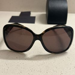Prada Studded Sunglasses SPR 04M In Brown Tortoiseshell 