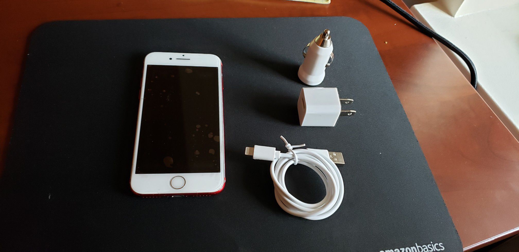 iPhone 7 Red 128 GB Unlocked W/ charger set