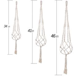 3 Macrame Plant Holders