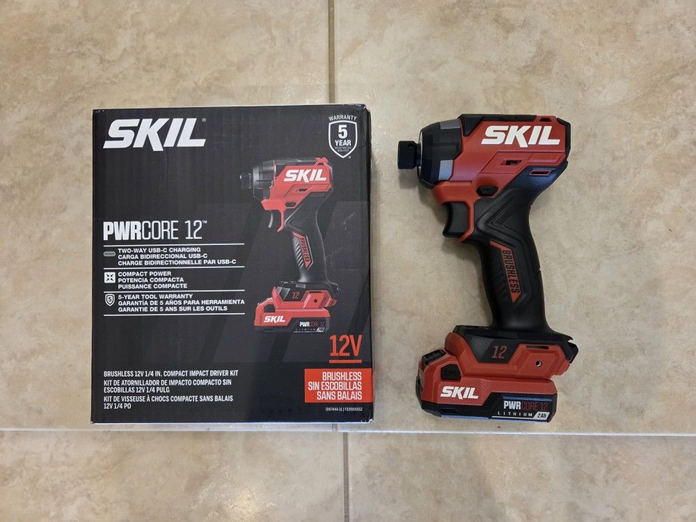 NEW Skil 12V Brushless 4-Mode Impact Driver Kit