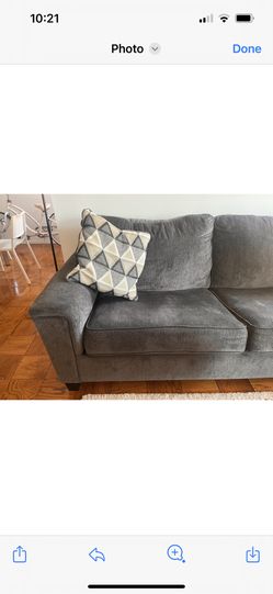 Jennifer Furniture Sleeper Sofa Opens To A Queen Size Mattress Sofa Is Dark Gray One