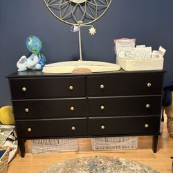 Black Dresser 6 Drawer