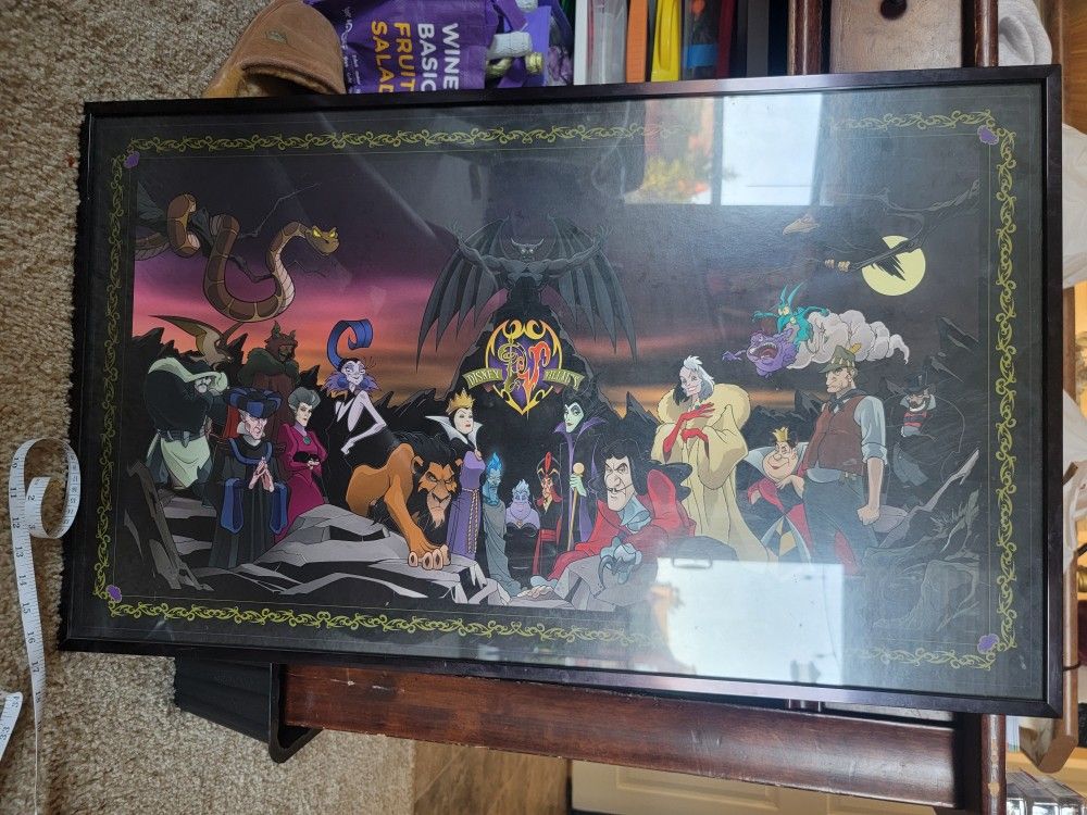 Sturdy Black Picture Frame - Disney Villain Picture