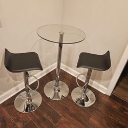 PUB TABLE AND TWO STOOLS