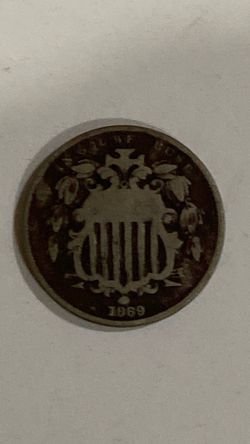 1869 5 cent coin