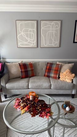 Beige Sofa and Love seat