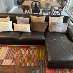 Leather Brown Sofa Excellent Condition