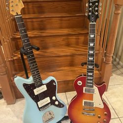 Epiphone Les Paul Standard Pro and Squier Classic Vibe Jazzmaster