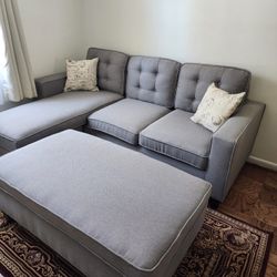 Brand New Sectional Sofa Couch With Ottoman 