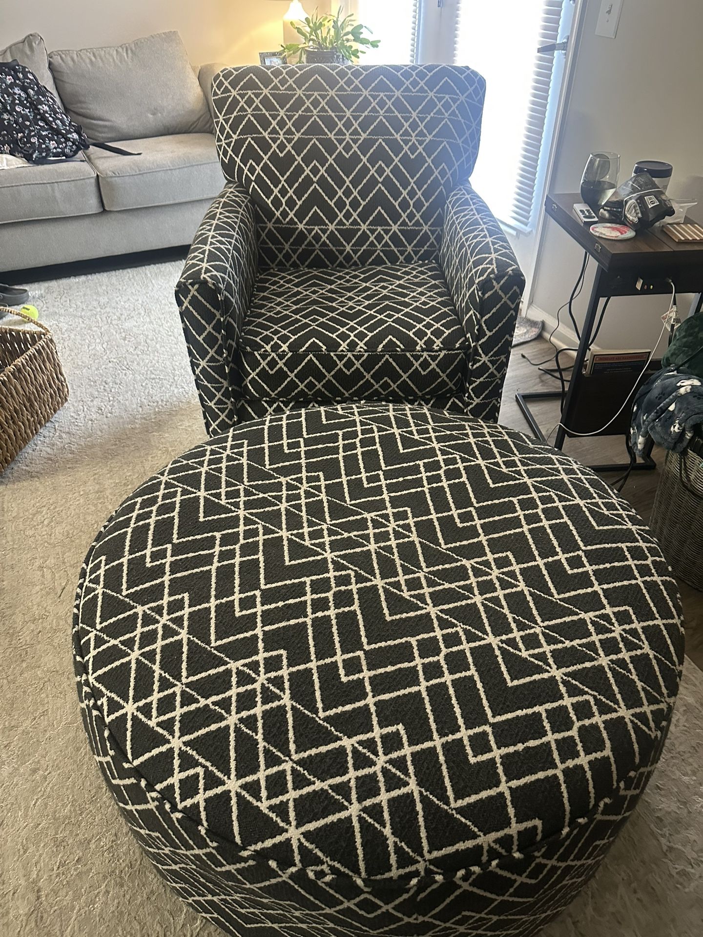 Chair And Ottoman Set