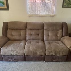 Dual Manual Reclining Couch