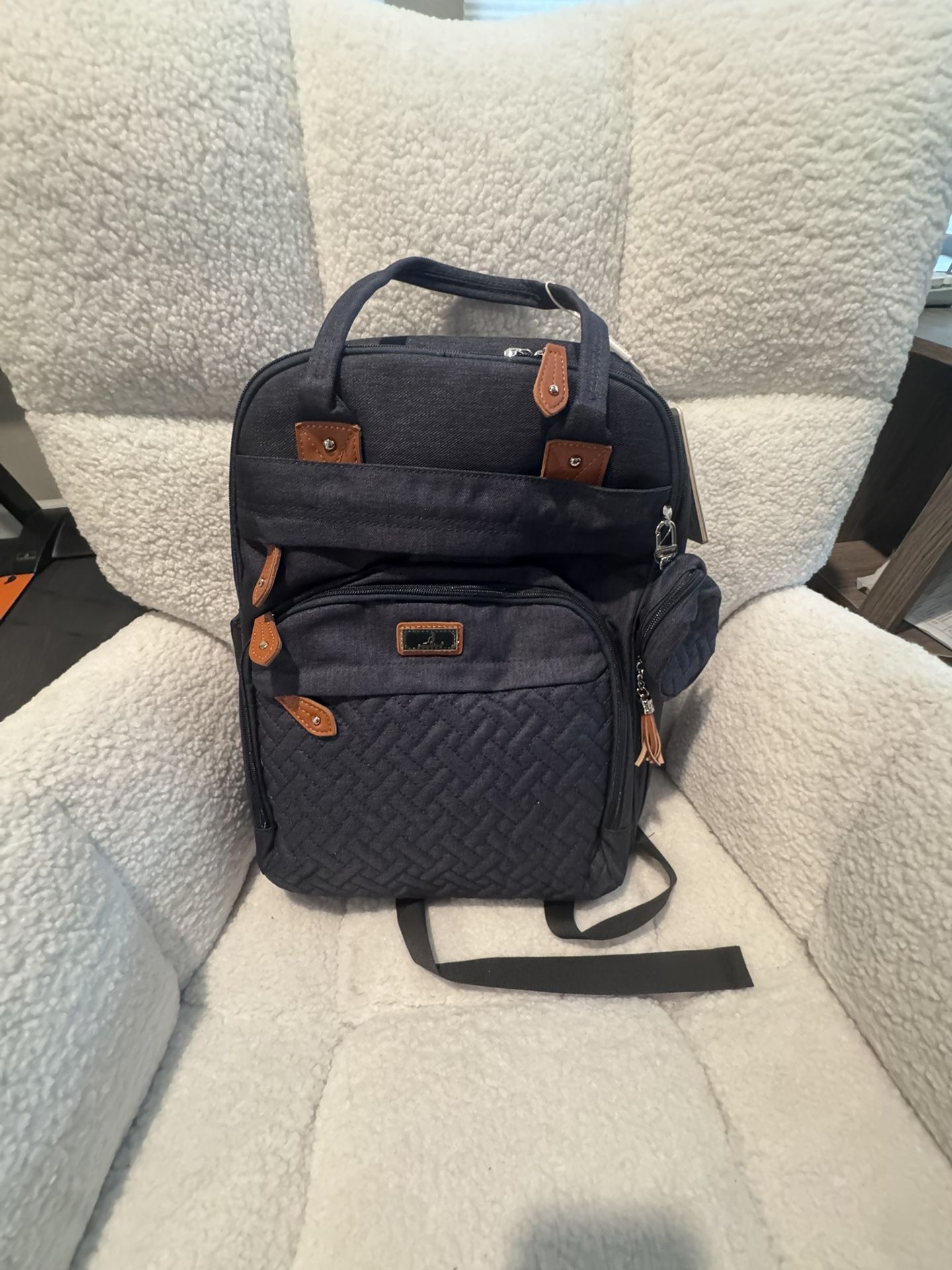 New Navy Blue Diaper Backpack 