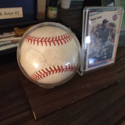 David Cone Autographed Baseball With Card 
