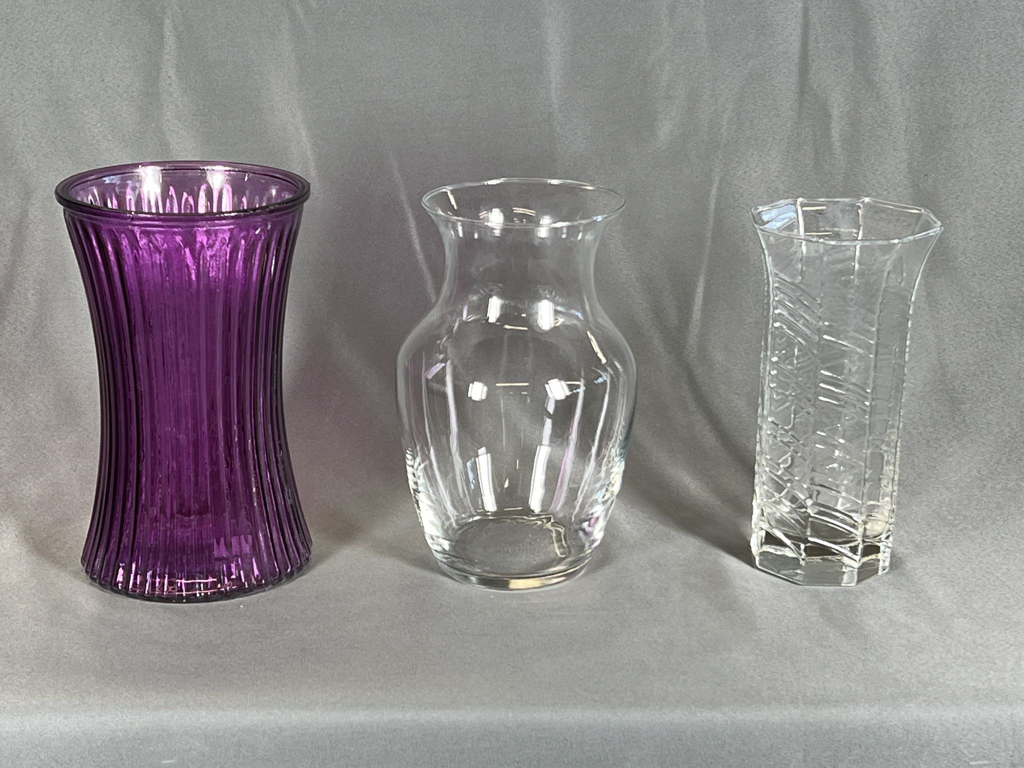 Beautiful Vases Clear And Purple