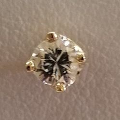 Single Diamond Earring In 14kt.