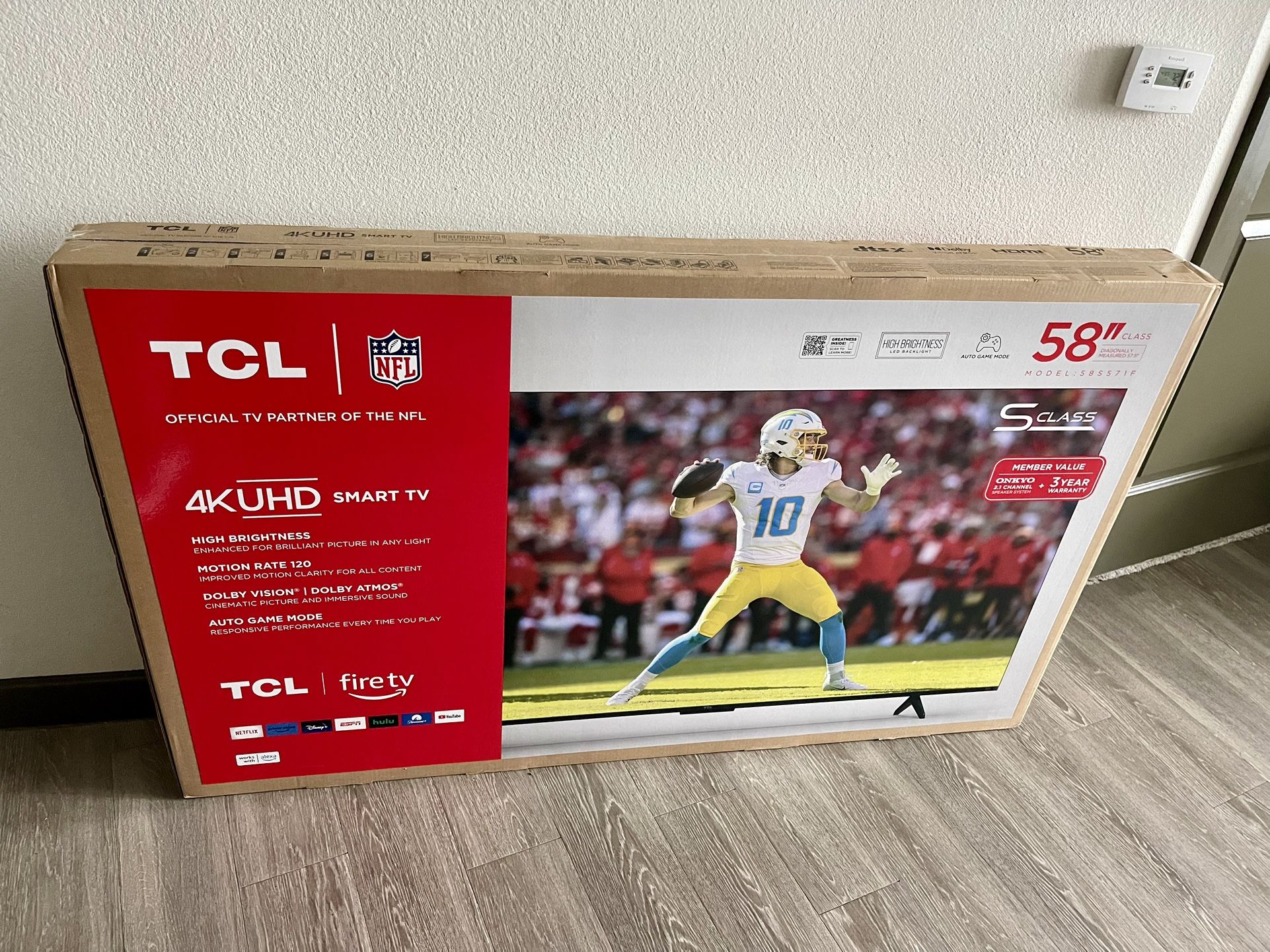 58” 4K TCL TV with Upgraded Speakers and Subwoofer - SEALED IN BOX