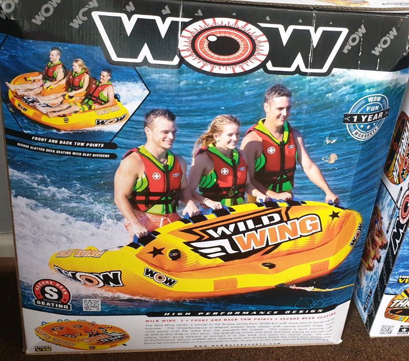 Brand new wow wild wing 3 person towable