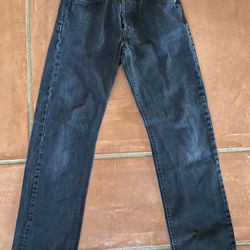 Black Levis 501 Straight Legged Jeans 