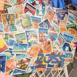 Beautiful USA States Postcard Designed Reuseable Bag