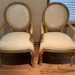 Solid Wood French Style Accent Chairs (Set of 2) – Very Sturdy