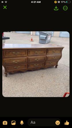 VINTAGE 9 DRAWER DRESSER- SOLID WOOD