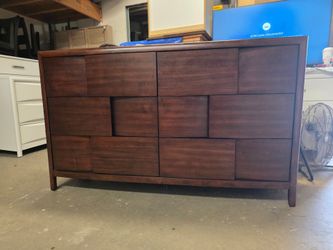 Brown Rustic Style 6 Drawer Dresser