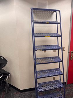 8 step metal staircase
